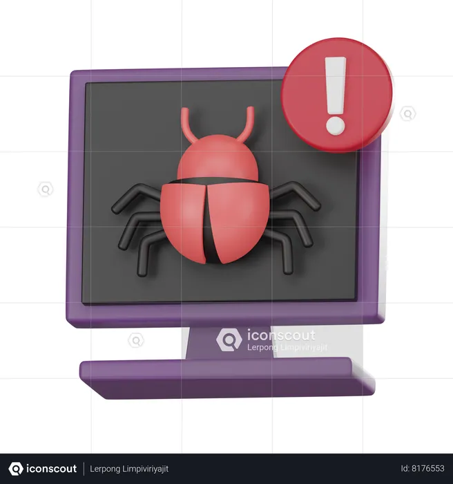 Bug Alert  3D Icon