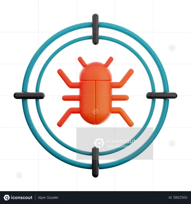 Bug cible  3D Icon