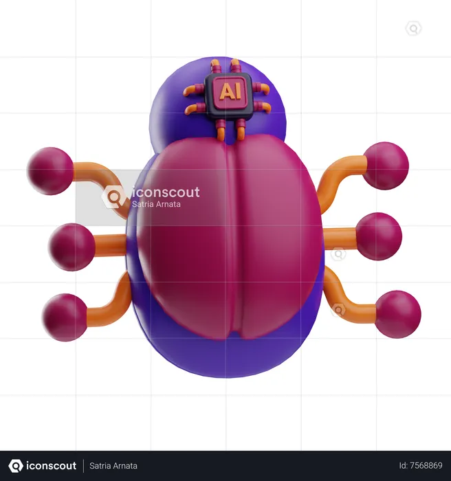 Erro de inteligência artificial  3D Icon