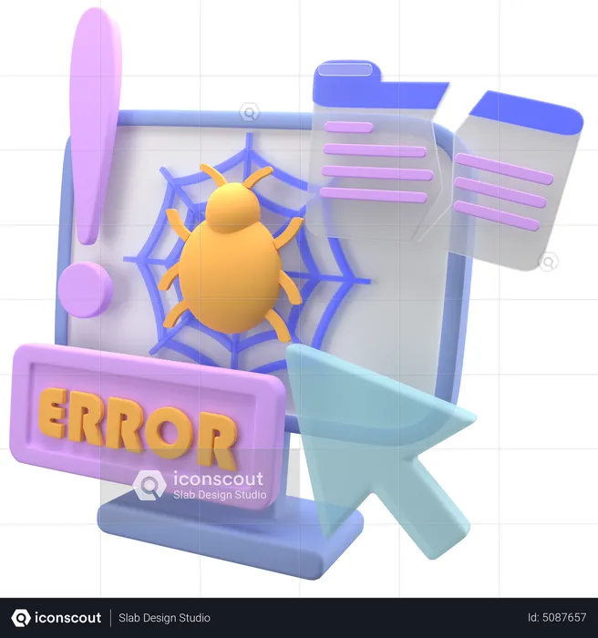 Bug Error  3D Icon