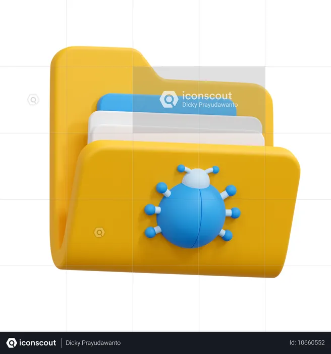 Bug folder  3D Icon