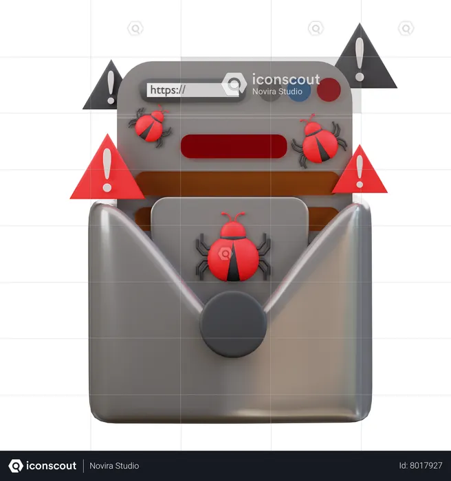 Bug Mail  3D Icon