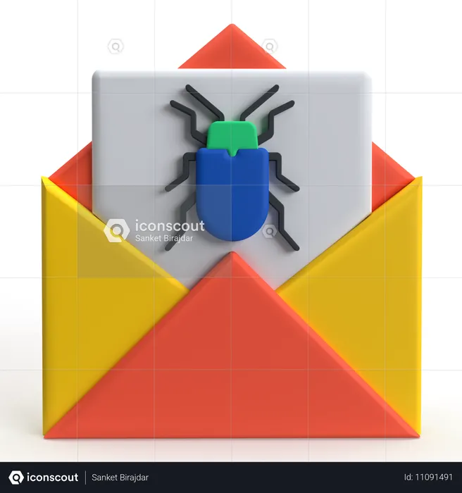 Bug Mail  3D Icon