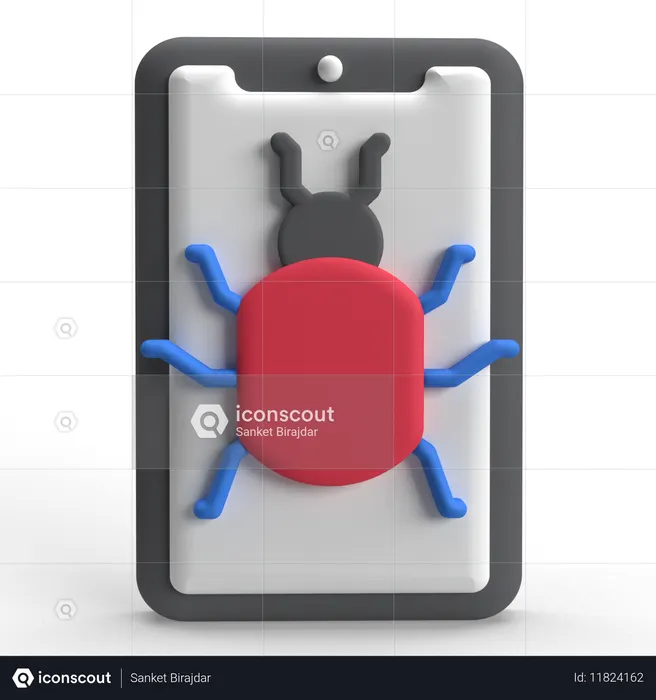 Bug móvel  3D Icon