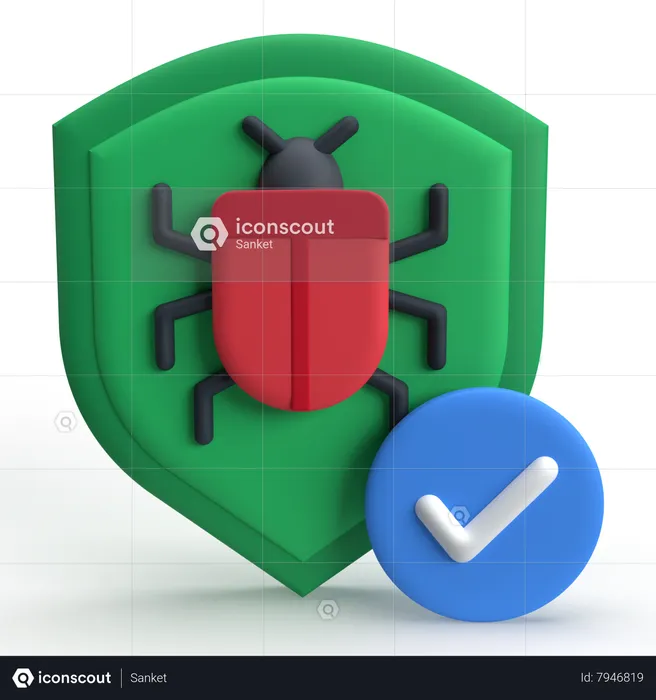 Bug Protection  3D Icon