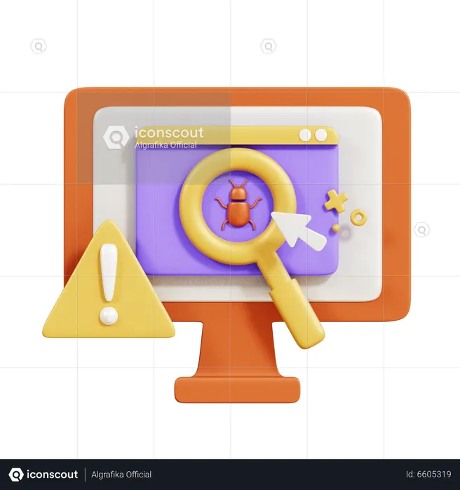 Bug Searching  3D Icon