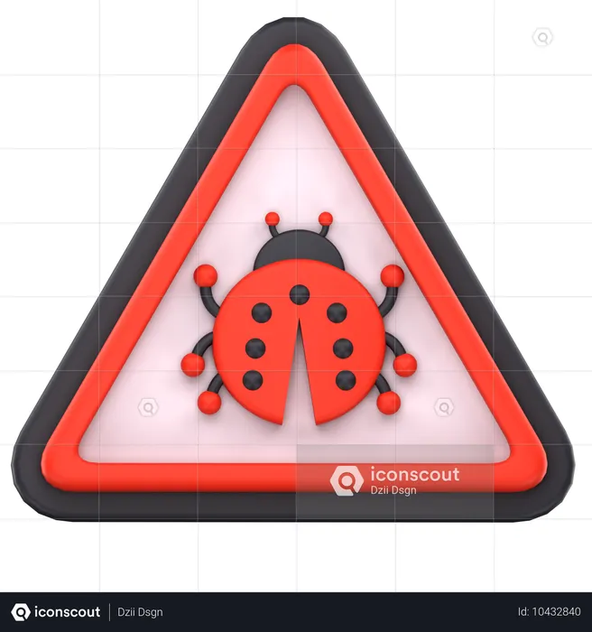 Bug Warning  3D Icon