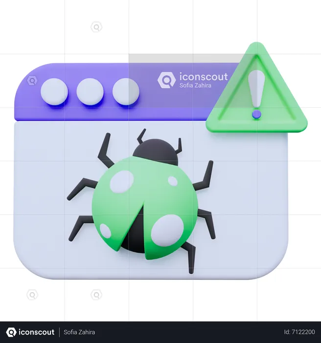 Bug Website  3D Icon