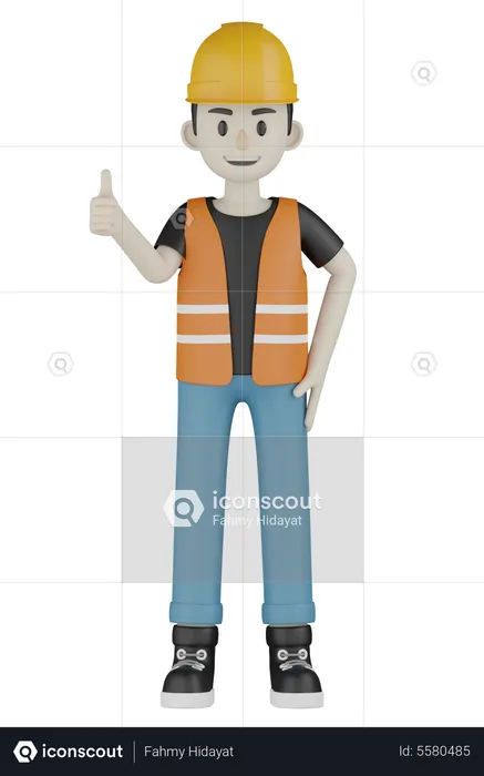 Builder Like  3D Illustration