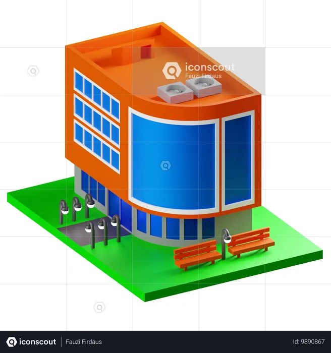 Building  3D Icon