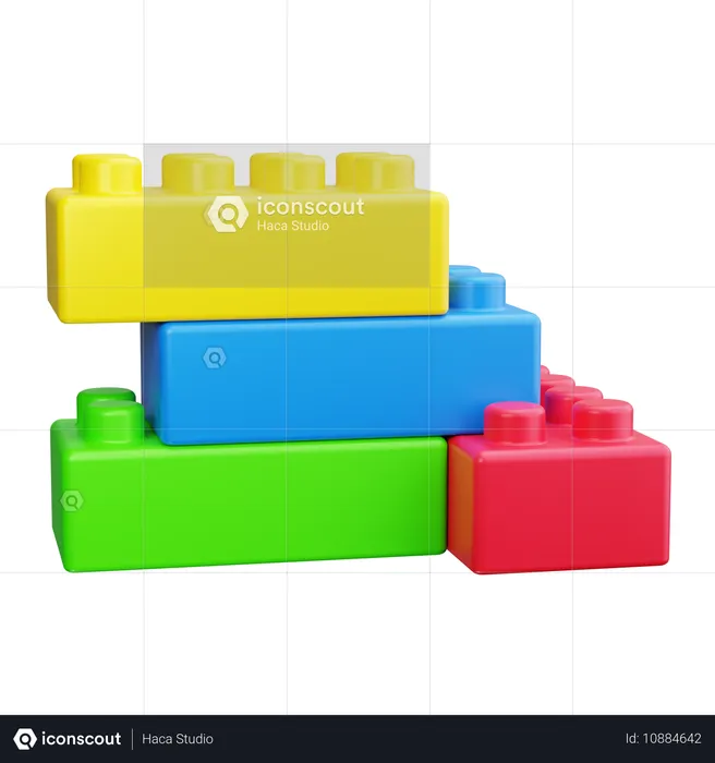 Building Block  3D Icon