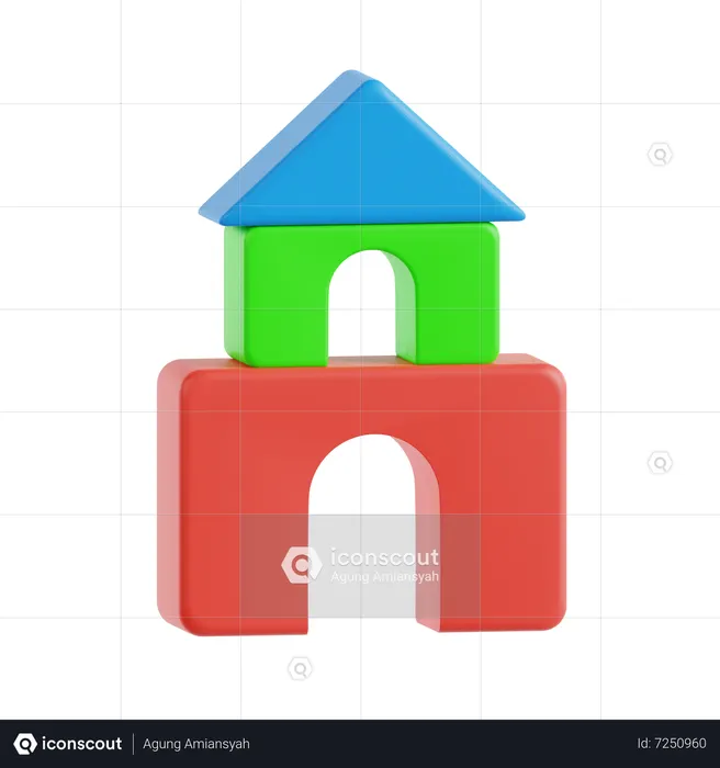 Building Block Game  3D Icon