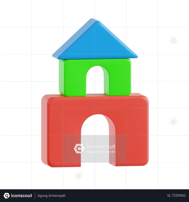 Building Block Game  3D Icon