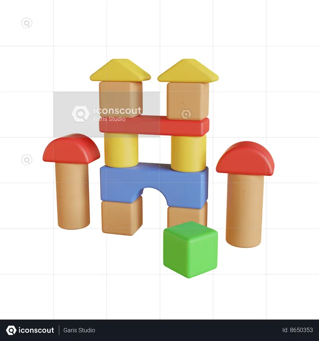 Building Blocks  3D Icon