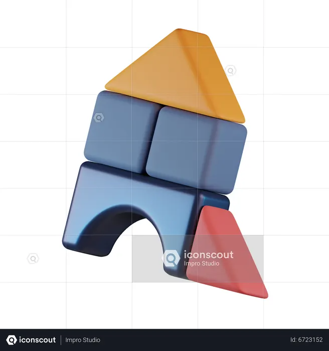 Building Blocks  3D Icon