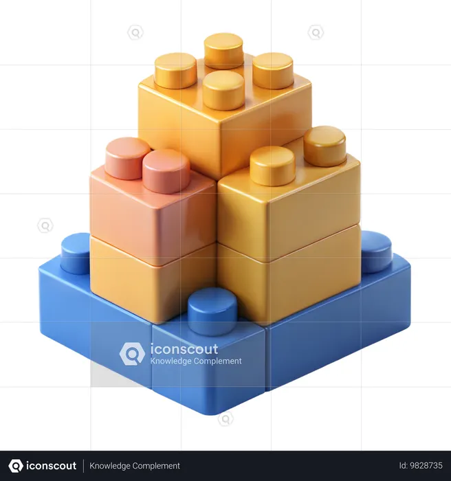 Building Blocks  3D Icon