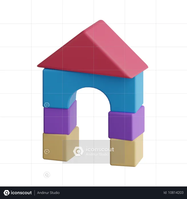 Building Blocks Toy  3D Icon