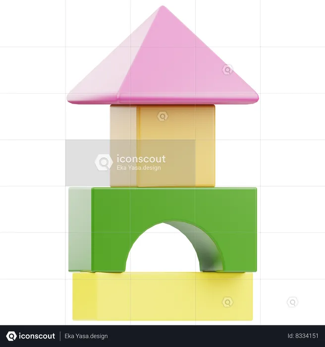 Building Blocks Toy  3D Icon