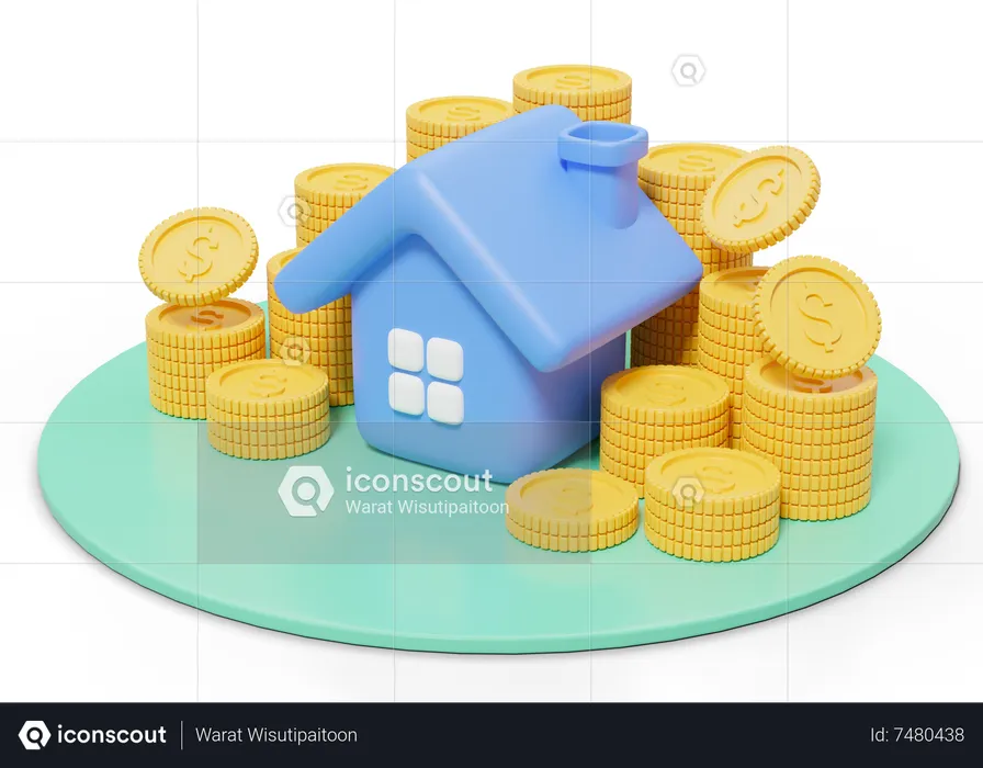 Building Investment Growth  3D Illustration