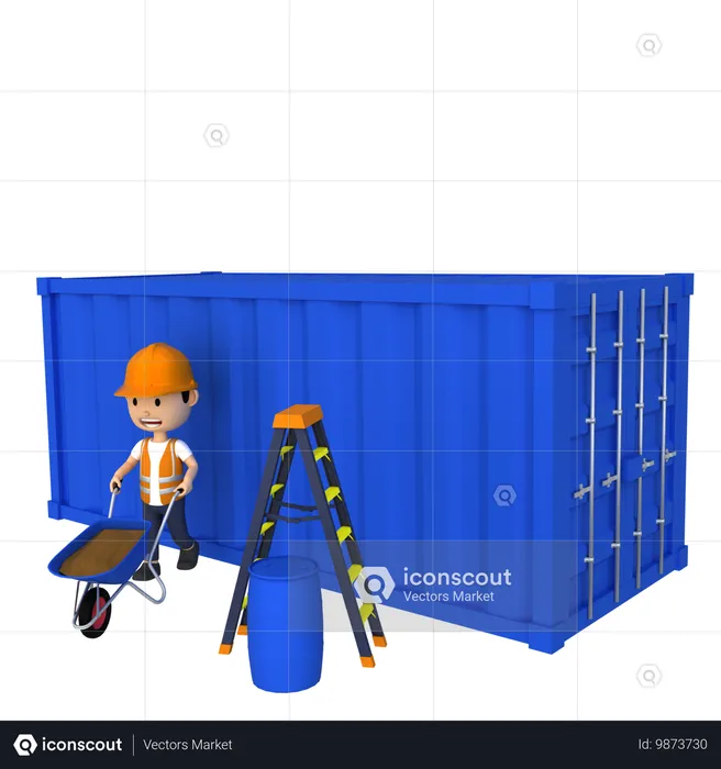 Building Labor  3D Illustration