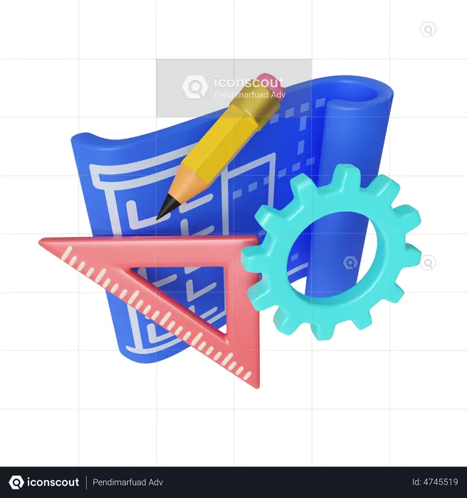 Building Project  3D Icon