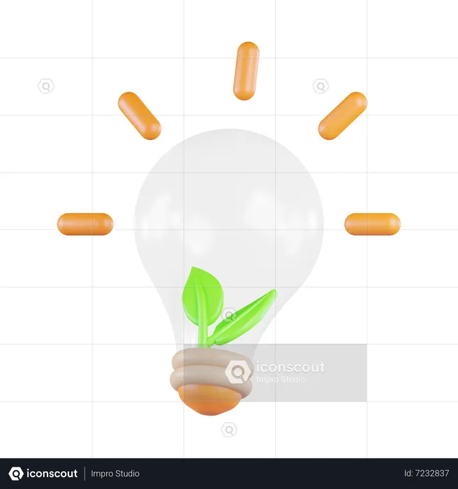 Bulb Leaf  3D Icon