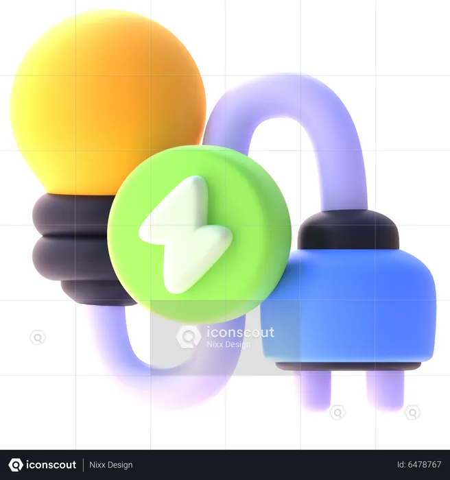 Bulb Plug  3D Icon