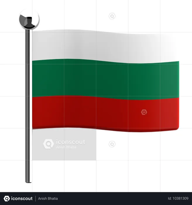 Bulgaria Flag 3D Icon