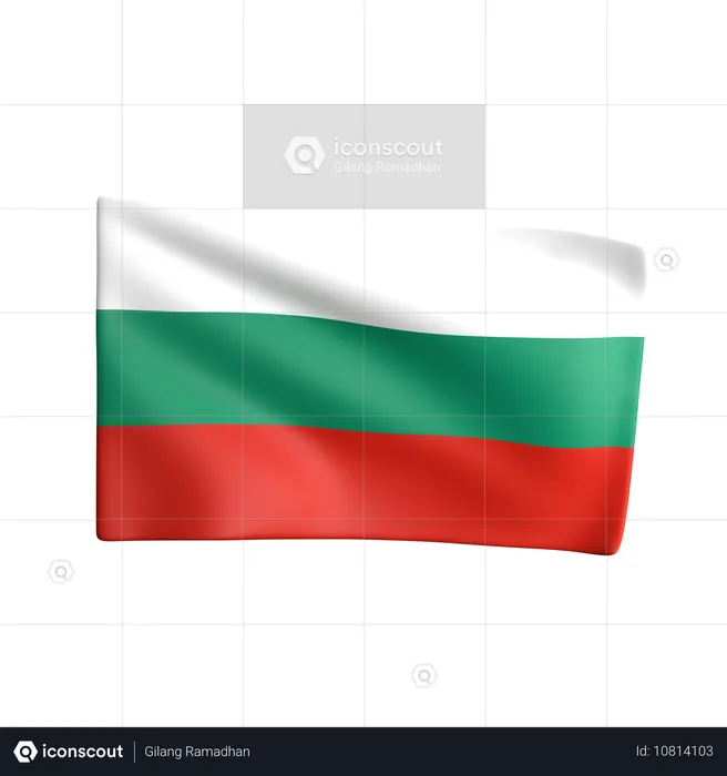 Bulgaria Flag 3D Icon