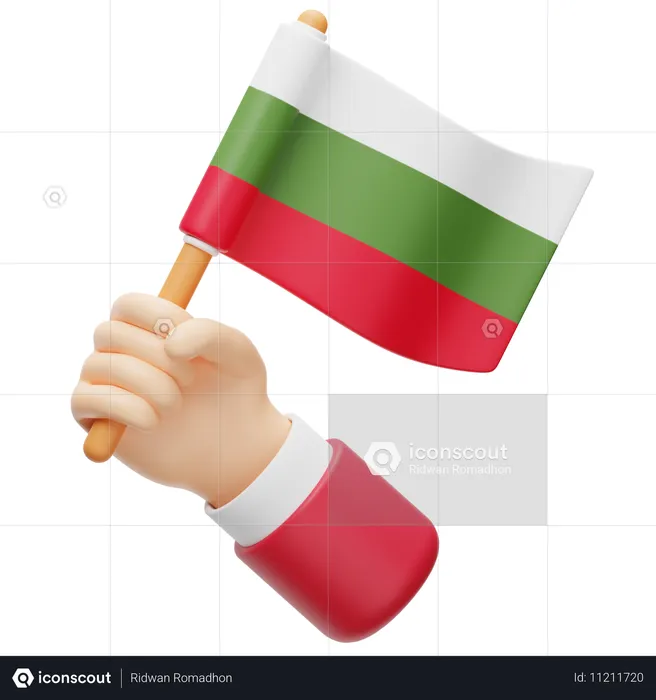 Bulgaria Flag Flag 3D Icon