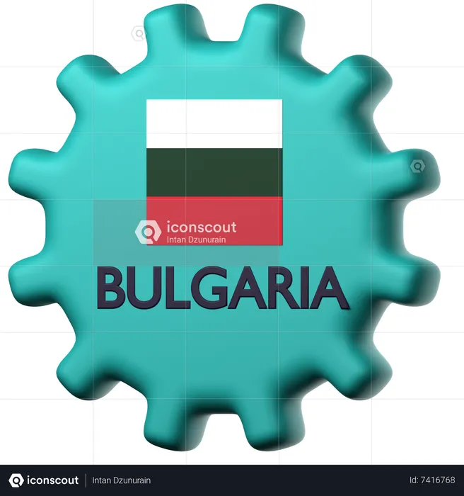 Bulgaria flag  3D Icon