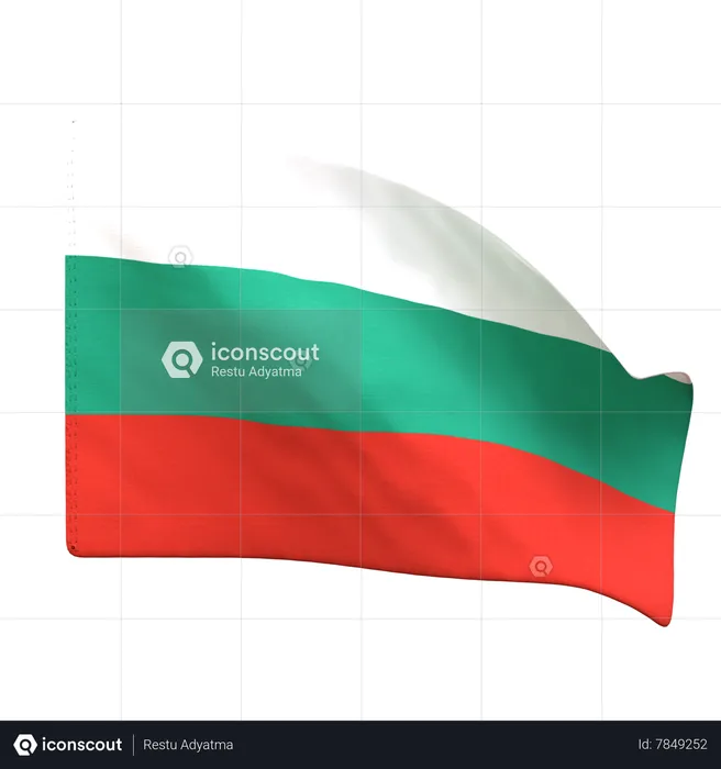 Bulgaria Flag Flag 3D Icon
