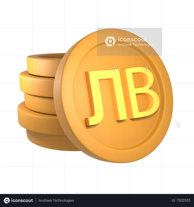 Bulgarian lev  3D Icon