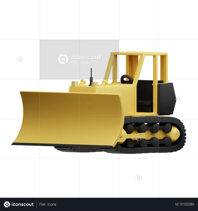 Bulldozer  3D Icon