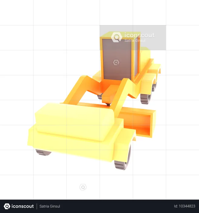 Bulldozer  3D Icon