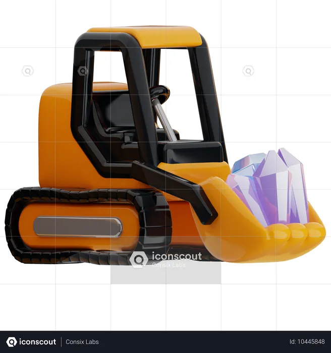 Bulldozer  3D Icon