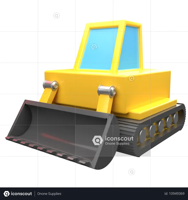 Bulldozer  3D Icon