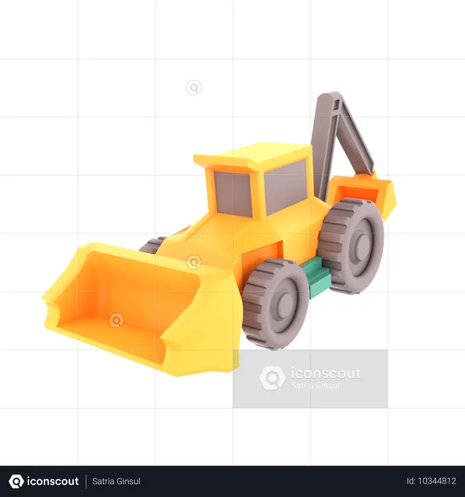 Bulldozer  3D Icon