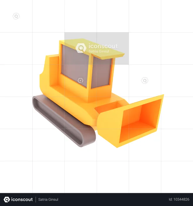 Bulldozer  3D Icon