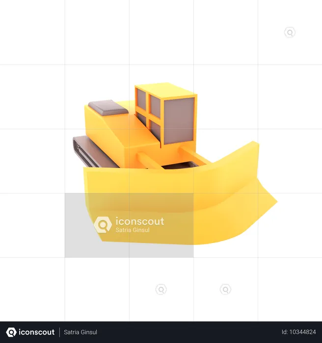 Bulldozer  3D Icon