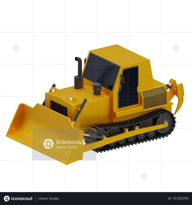 Bulldozer  3D Icon