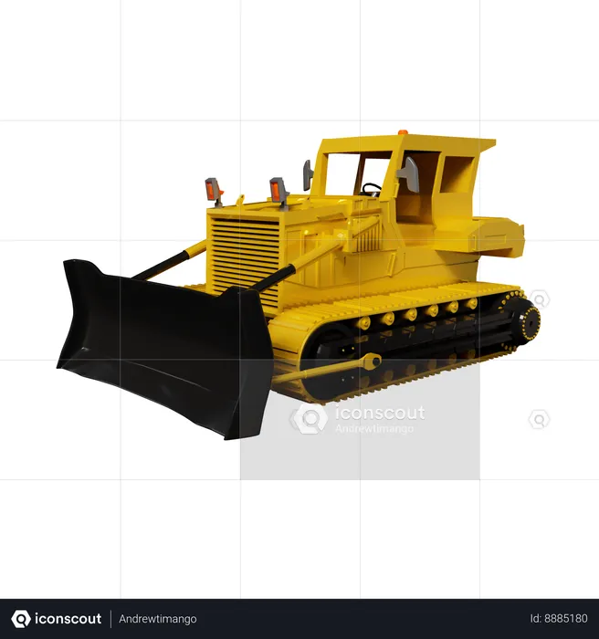 Bulldozer  3D Icon