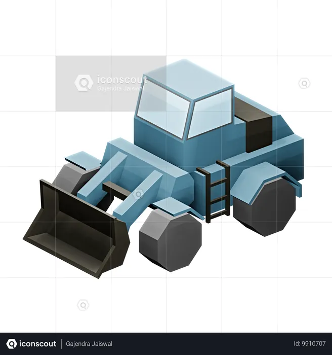 Bulldozer  3D Icon