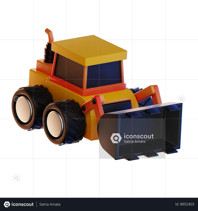 Bulldozer  3D Icon