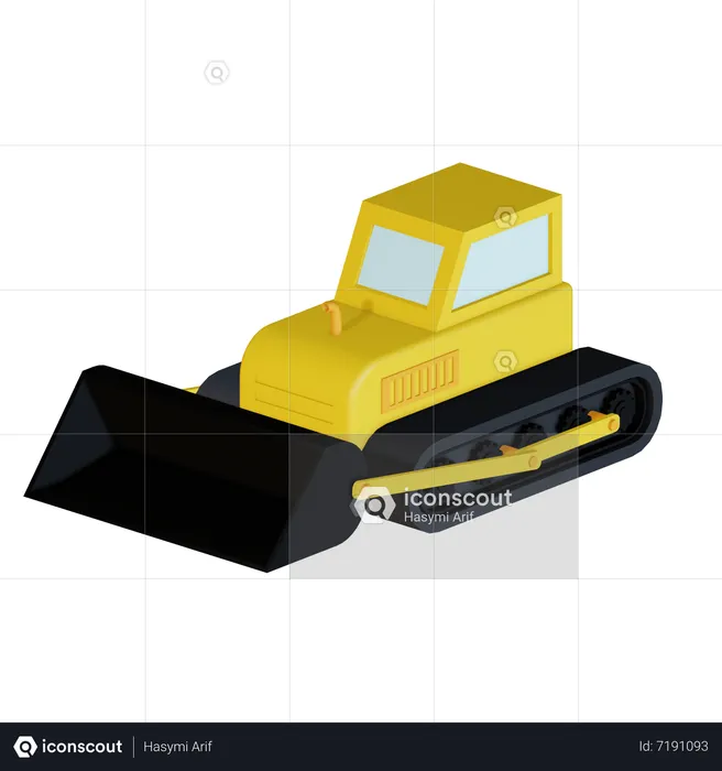 Bulldozer  3D Icon