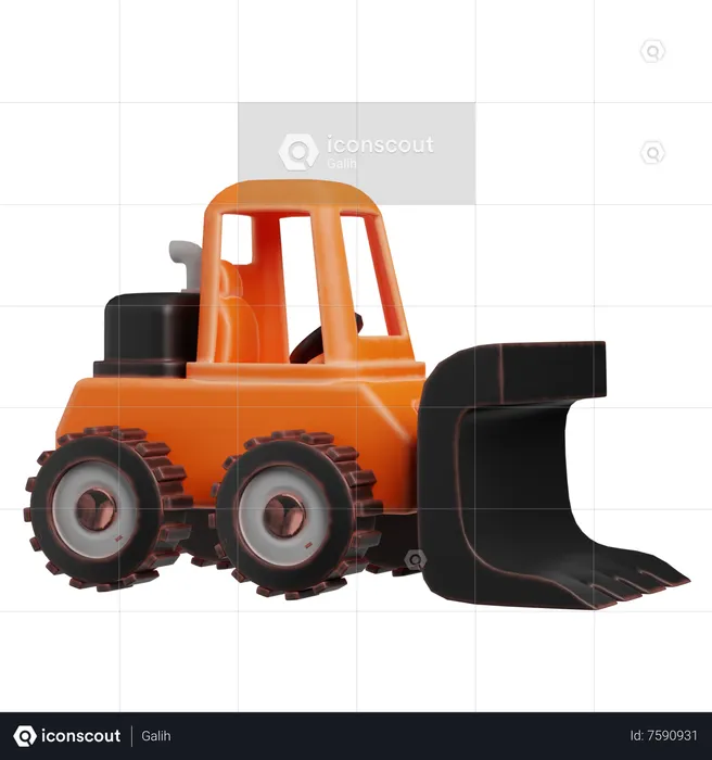 Bulldozer  3D Icon