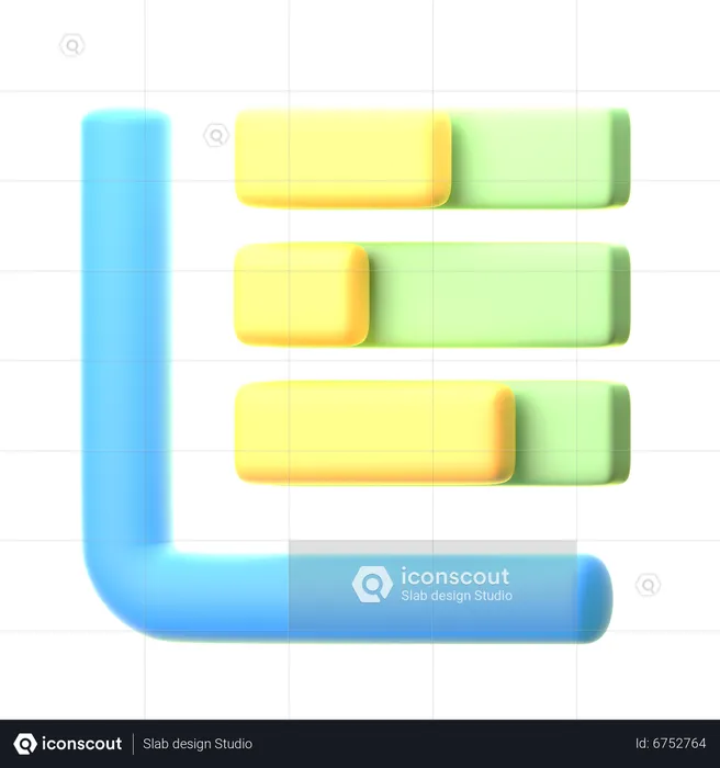 Bullet Chart  3D Icon