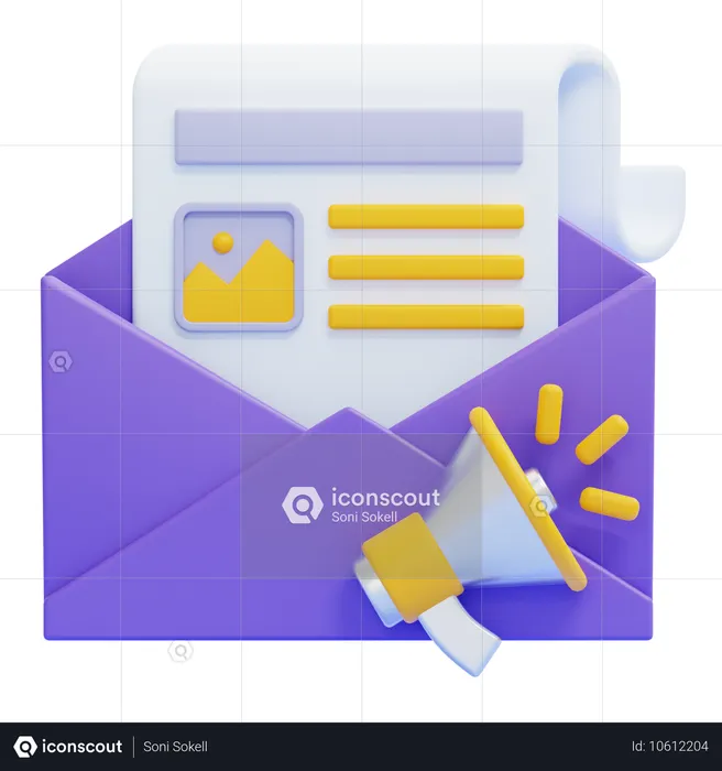 Bulletin  3D Icon