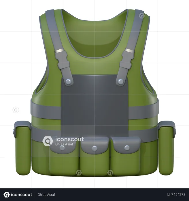 Bulletproof Vest  3D Icon