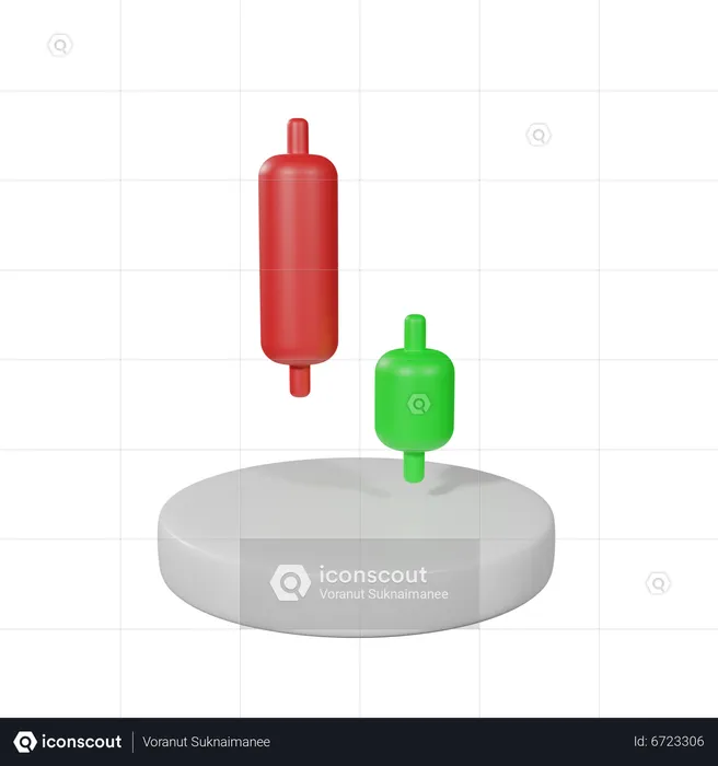 Bullish doji star  3D Icon